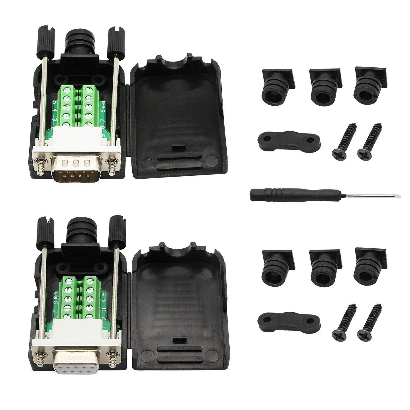 SinLoon DB9 Connector Adapter - RS232 D-SUB 1-Pair Male+Female