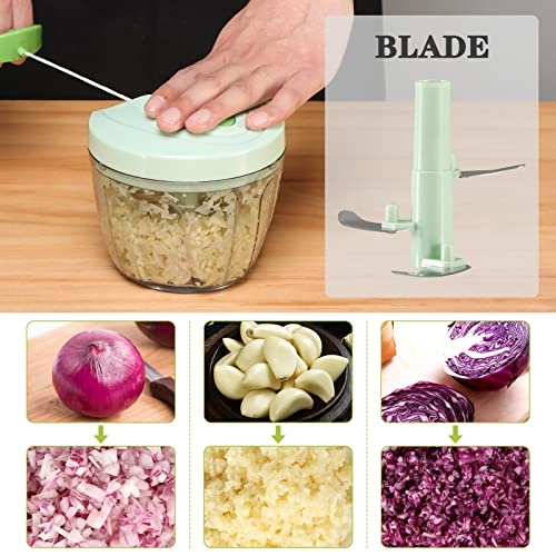 Manual Food Chopper - 650ML 3 blades