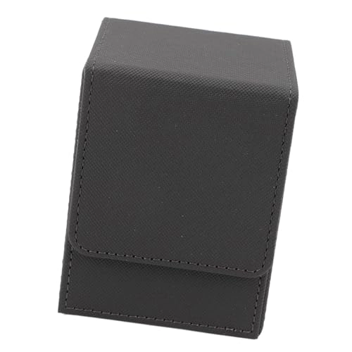 Magnetic Card Box - 100 Cards PU Leather Grey