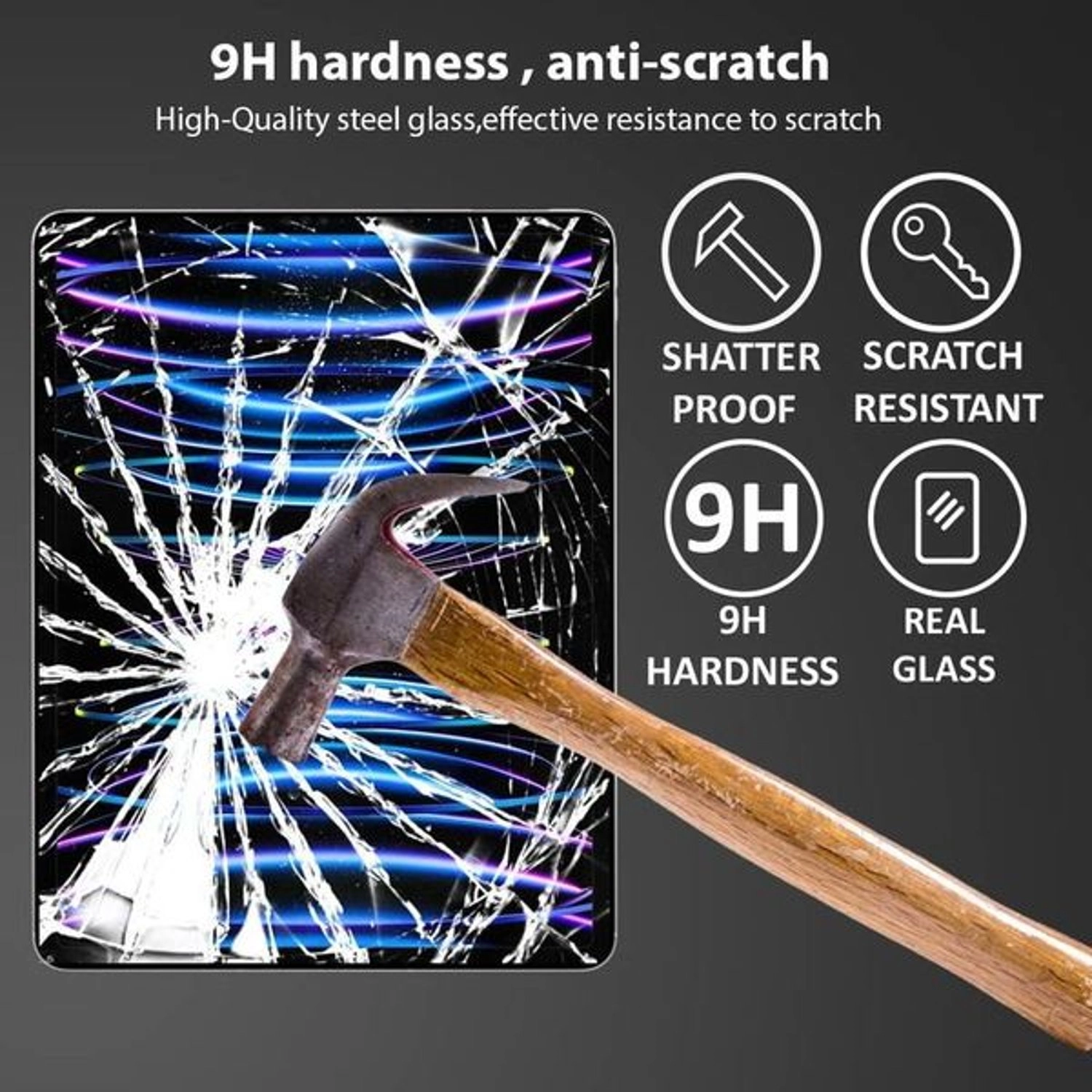 Full Coverage Tempered Glass for iPad Pro 12.9