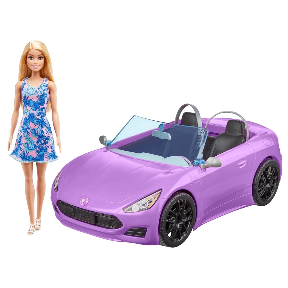Convertible Car + Brunette Doll