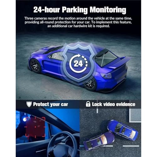 Dash Cam - 32GB 3 Channels G-Sensor