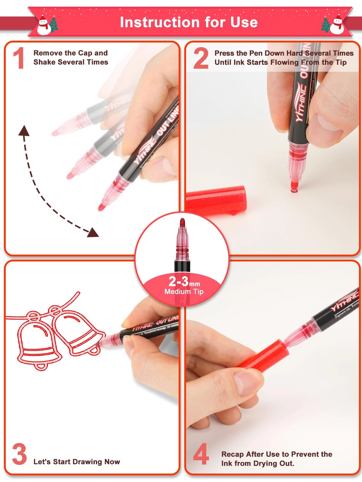 Outline Markers - 48 Colors