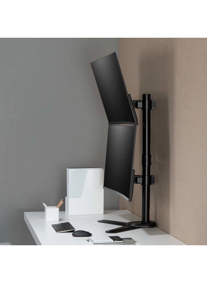 Vertical Ultrawide Monitor Mount Stand - Dual 38-inch VESA 75x75mm 100x100mm