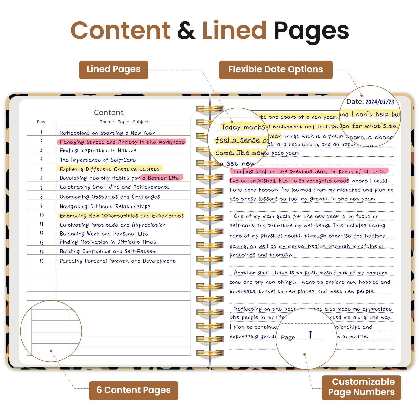 Spiral Notebook B5 Spiral - Lined 300 Pages