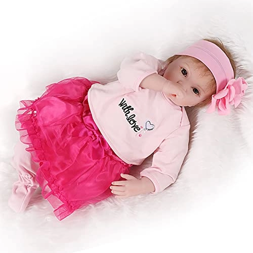 Reborn Baby Doll - 55cm Soft Silicone Limbs Cloth Body