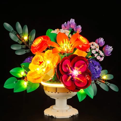 Flower Arrangement - LED light kit Compatible with Lego 10345