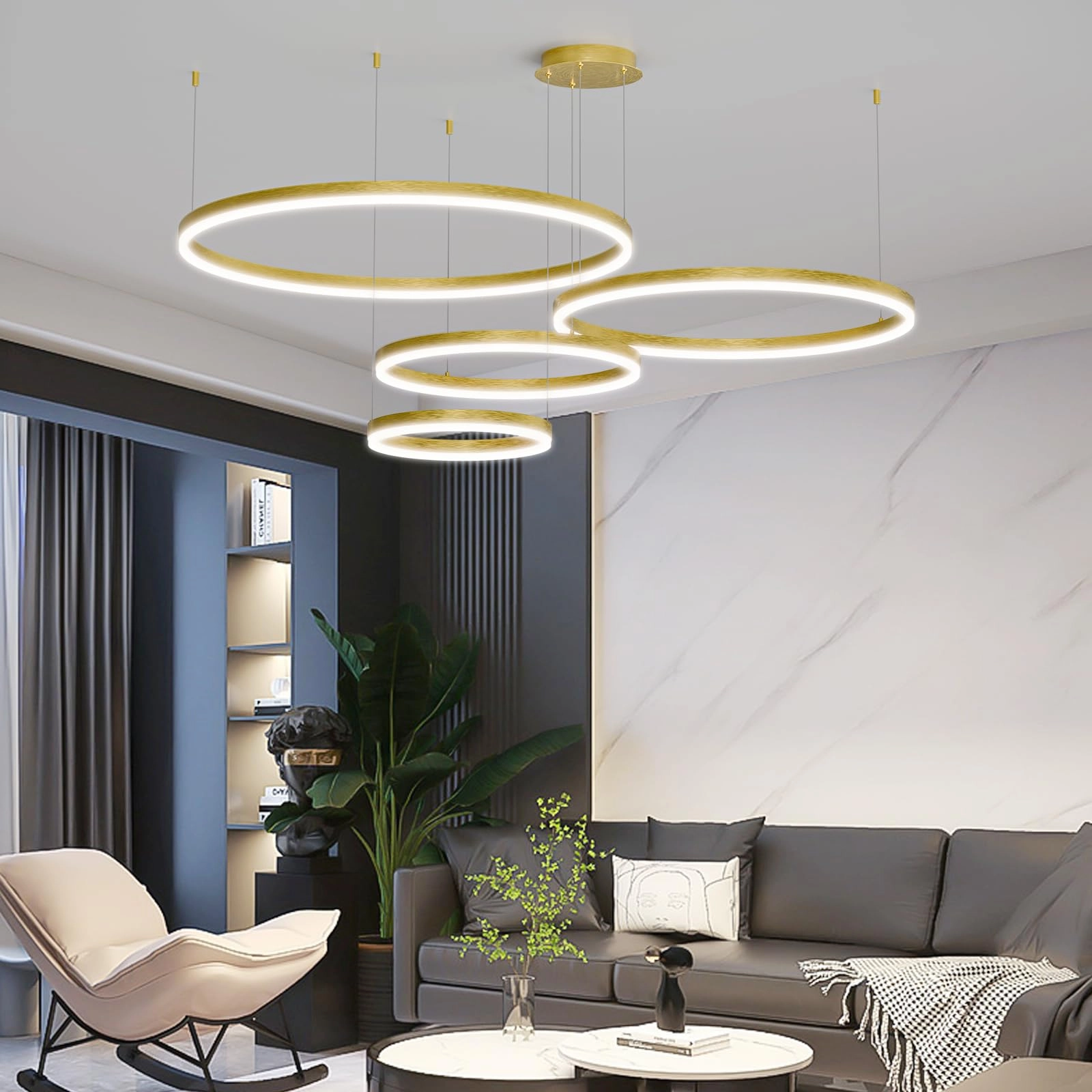 Modern LED Pendant Light - 3000k/4500k/6000k 10% to 100% Dimmable