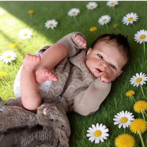 Elijah Reborn Baby Doll - 17 inch Silicone Blue Eyes Ages 3+