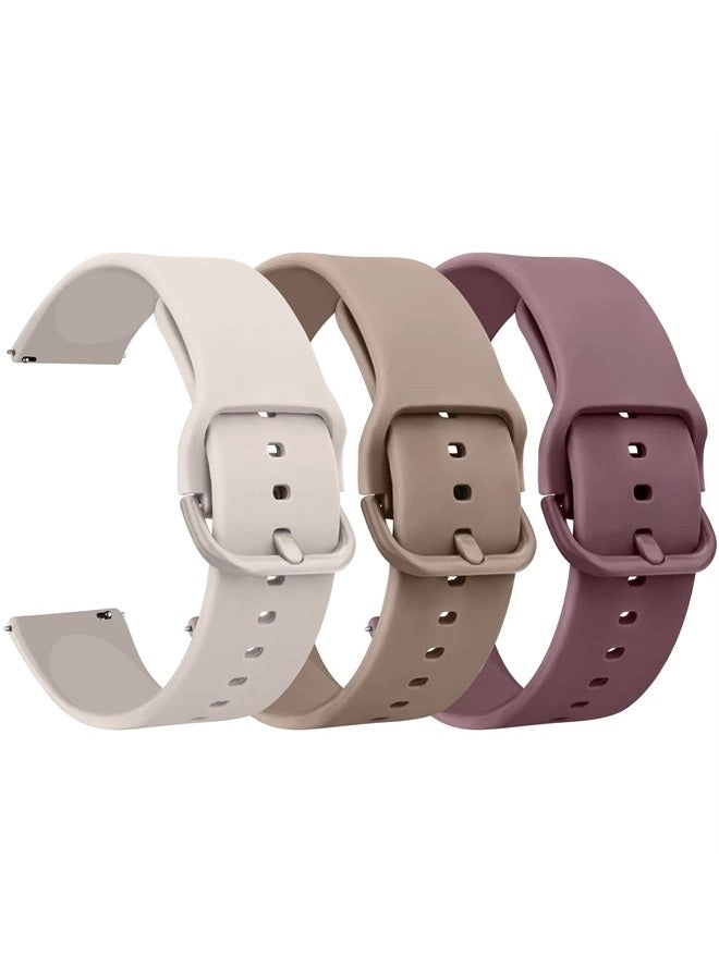 3 Pack 20mm 22mm Silicone Watch Band for All Watches