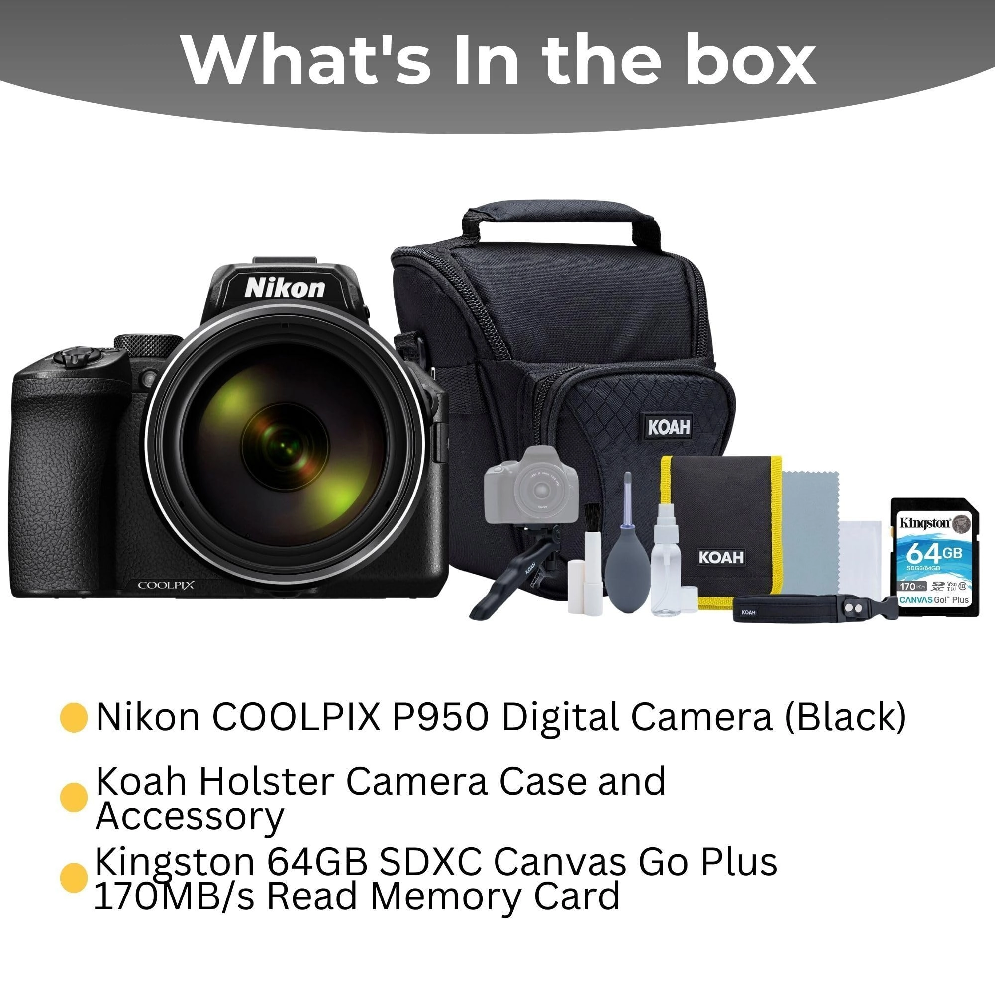 COOLPIX P950 + Holster Camera Case + Canvas Go Plus