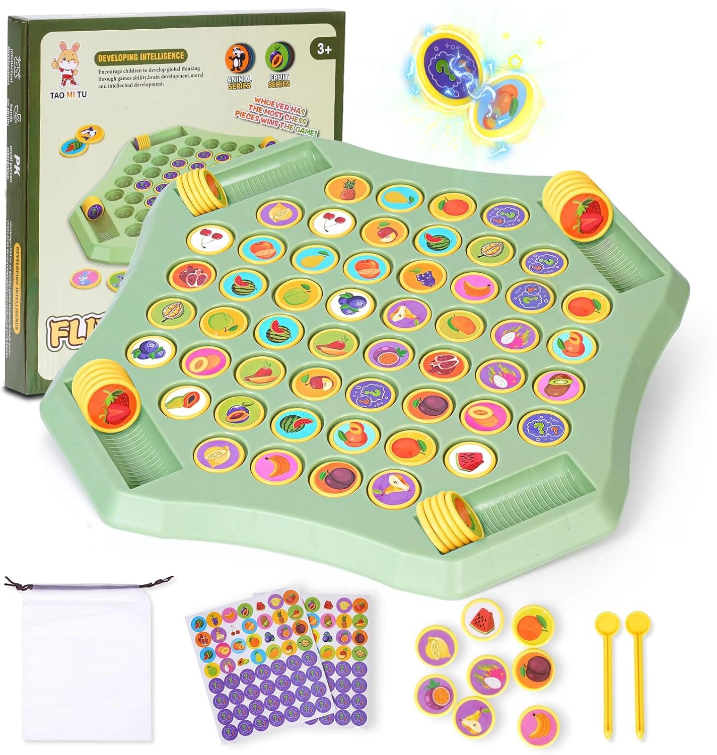 Gencokok Flip Chess Memory Game - 3 years and up 54 pieces