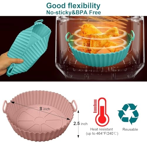 Air Fryer Silicone Tray - Silicone Pack 2