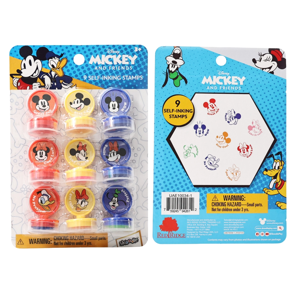 Mickey Self Inking Stamps Kit - 3+ years 9 pcs