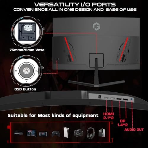 Curved Gaming Monitor - GOC27F300 27" 1920 x 1080 Pixels
