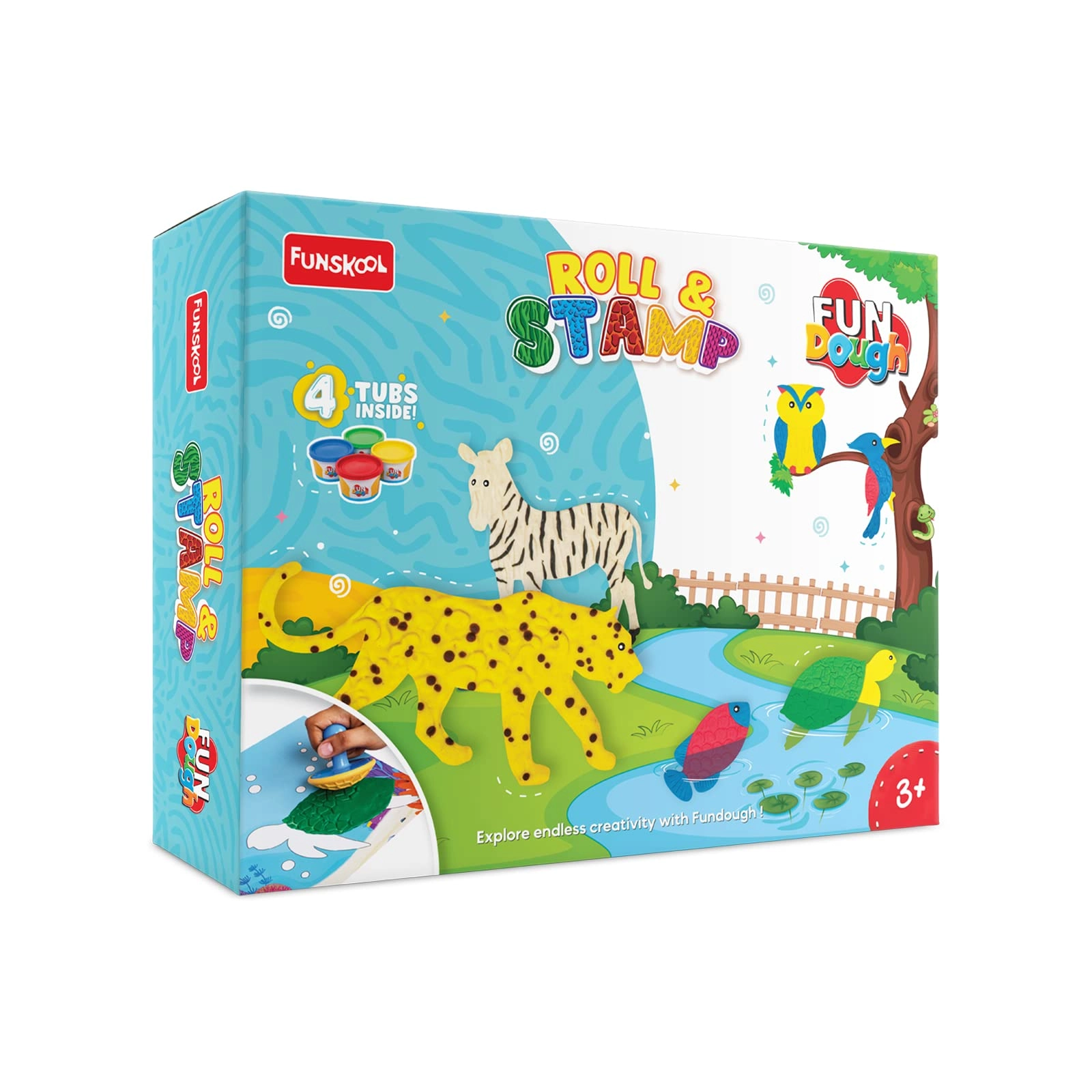 Funskool India Ltd. Fundough Playset - 3+ years 4 tubs