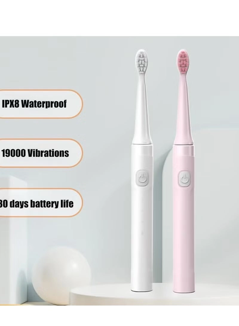 Electric Toothbrush - 2pc 3 Modes White Pack