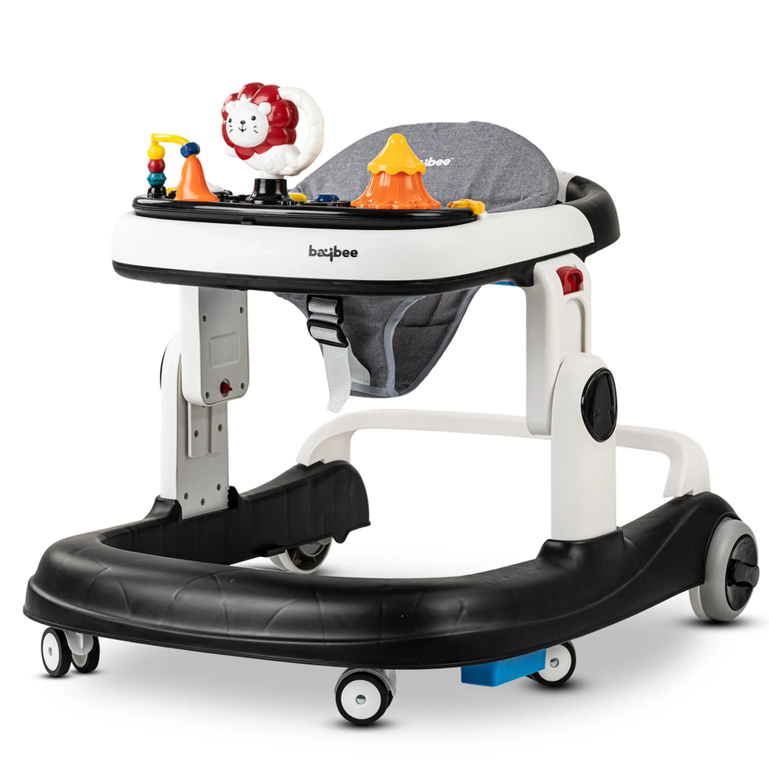 BAYBEE 2-In-1 Push Baby Walker - Green 3-Height Adjustable