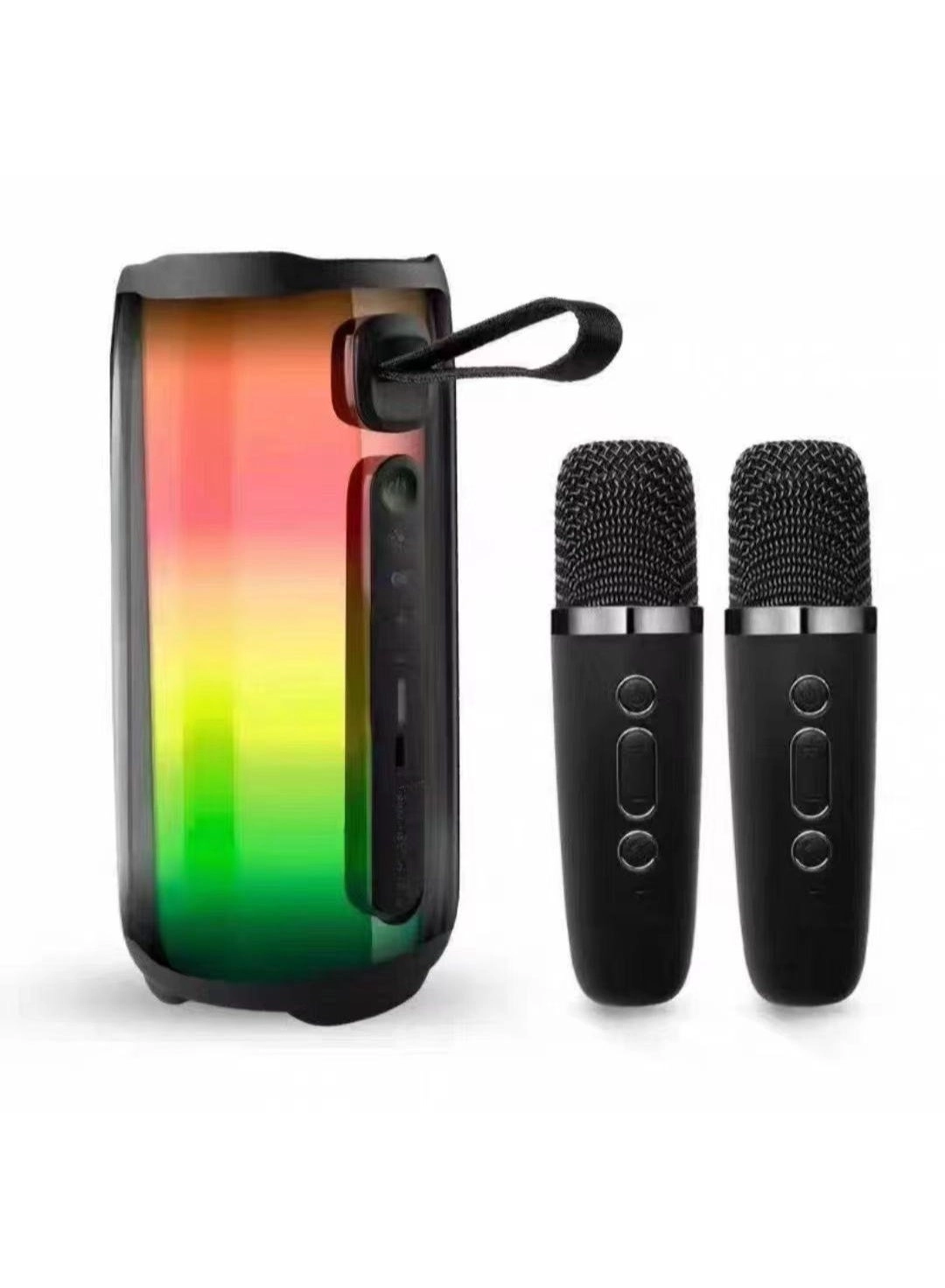LED Bluetooth Karaoke Speaker - Dual Microphones
