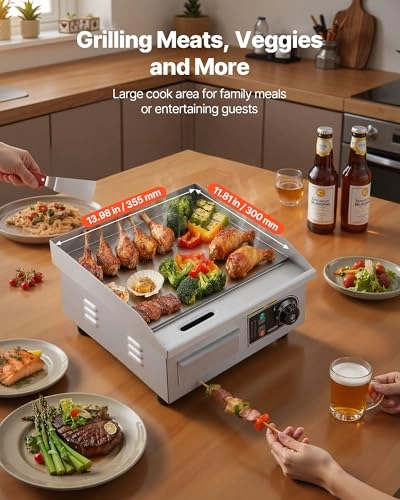 Commercial Electric Griddle - 14.17 x 11.81 inches