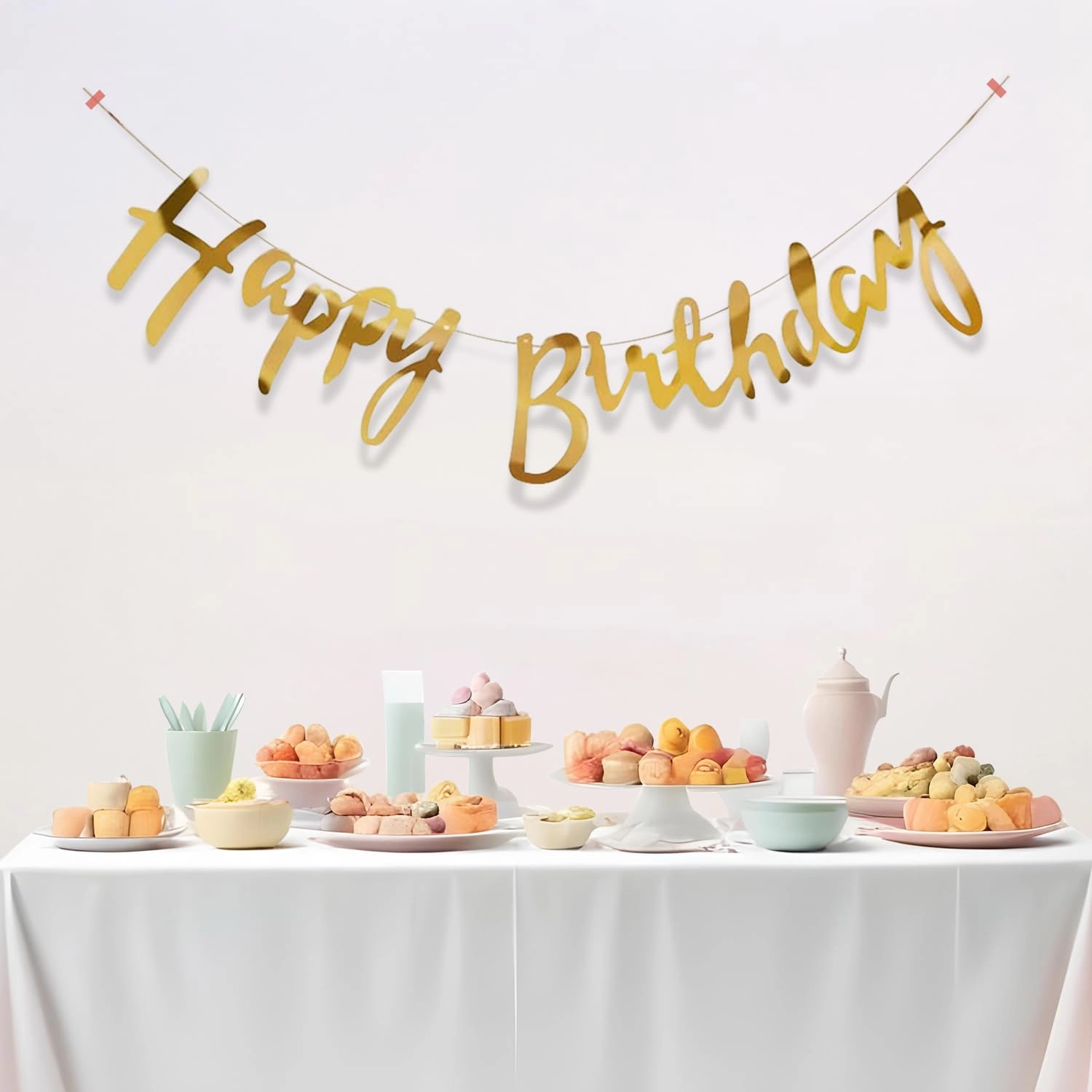 Party Propz Happy Birthday Letter Foil Balloon + Hd Metallic Balloons - 30