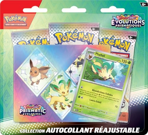 Phyllali Promo Card - 1 Glossy French + Prismatic Evolutions Booster - 3pcs