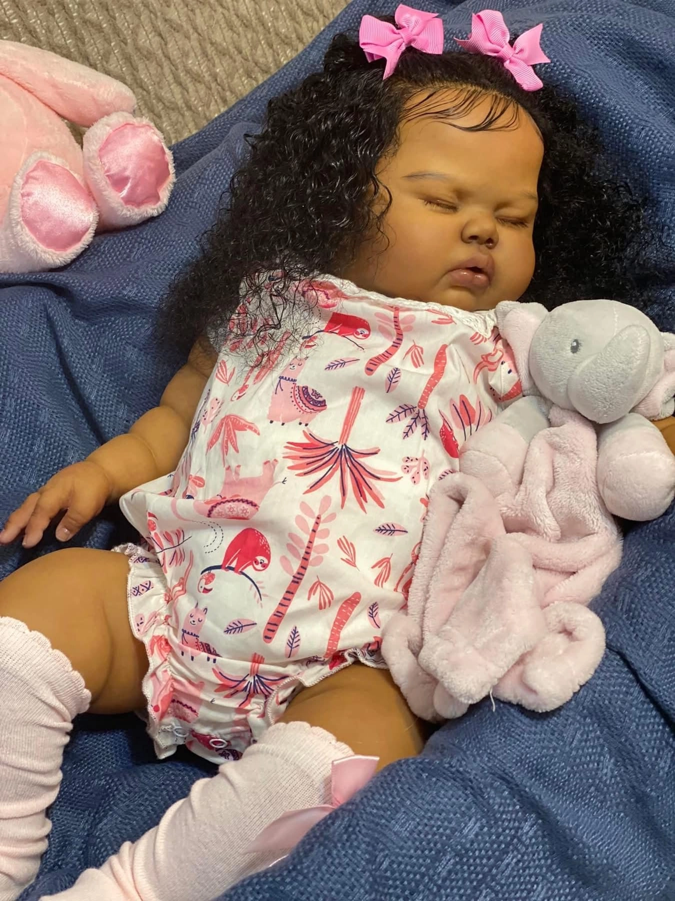 Reborn Baby Doll - 19 in Silicone Girl African American