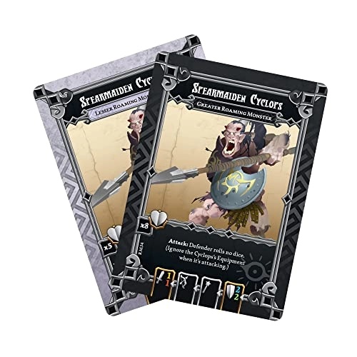Massive Darkness: Heroes & Mosters Set: Warrior Priests vs. The Spearmaiden Cyclops