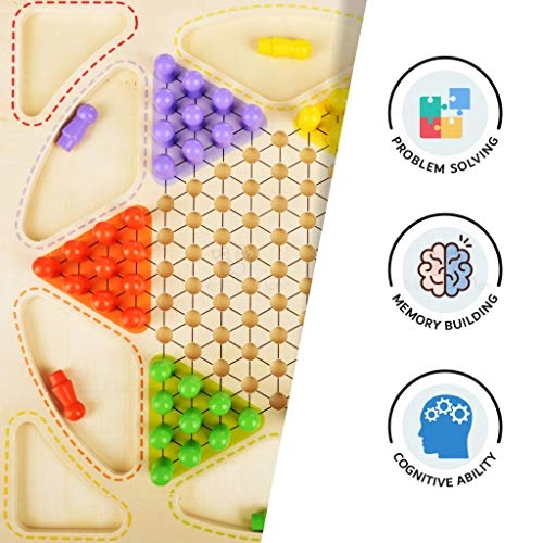 Chinese Checkers - Wood 2 in 1 + Ludo - Multicolor