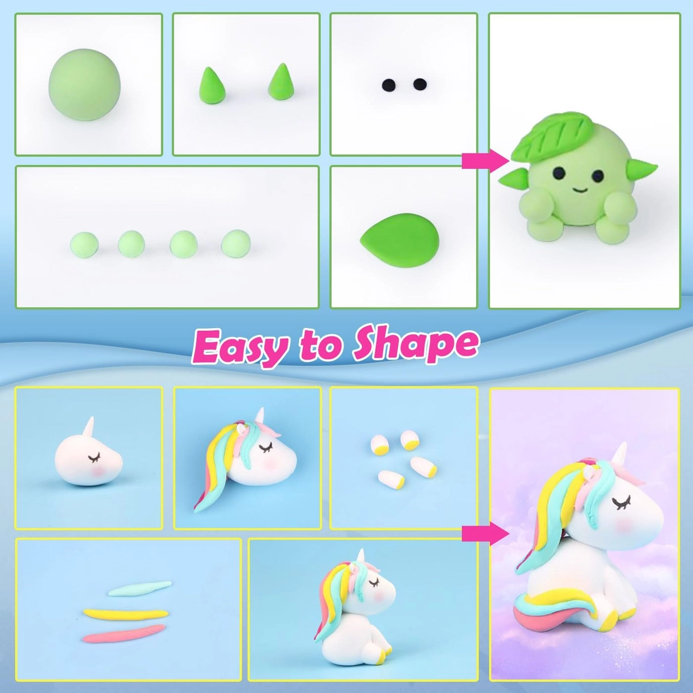 Air Dry Clay - 60 Colors