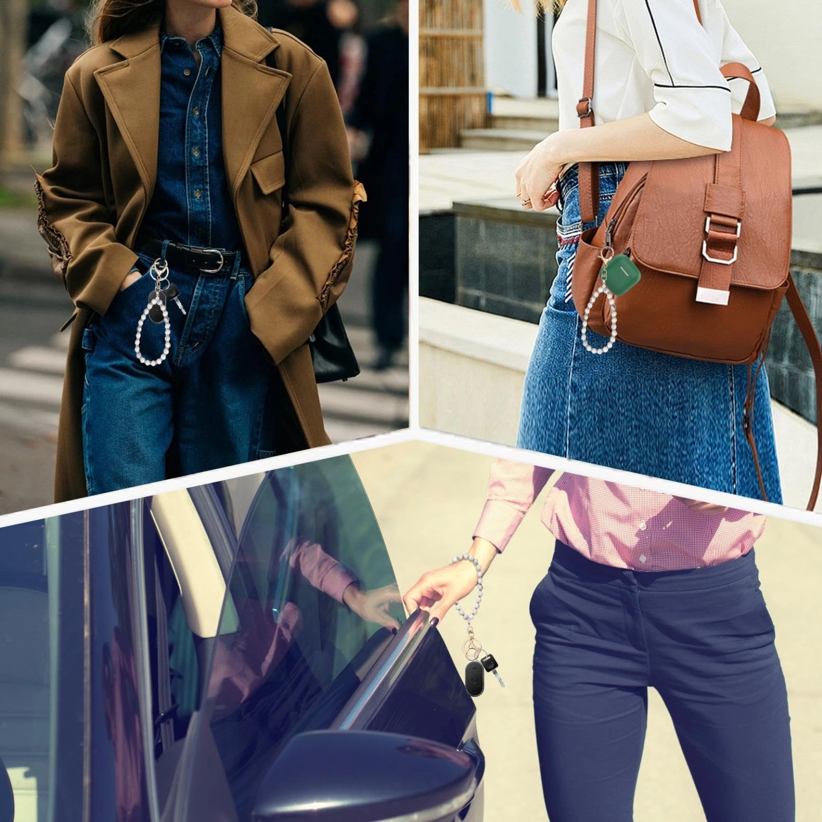 Beaded Keychain Wristlet - crystal keychain