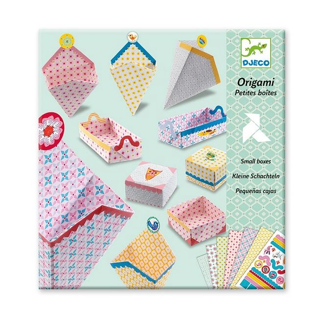 Origami Small Boxes - Craft Kit Ages 7+ with Stickers