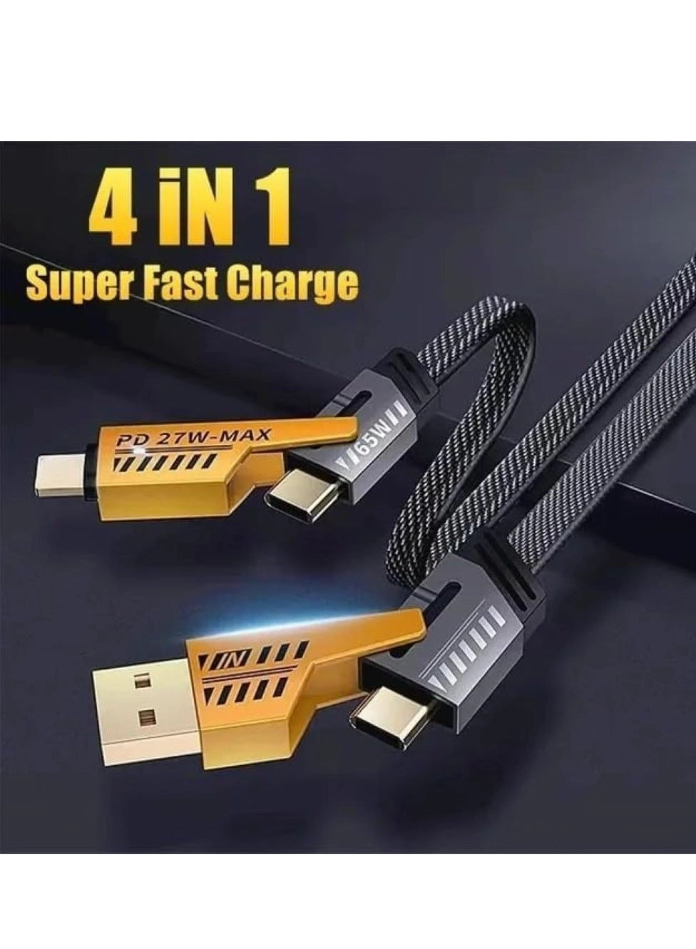 Charge Cable 65W USB-A to USB-C Braided