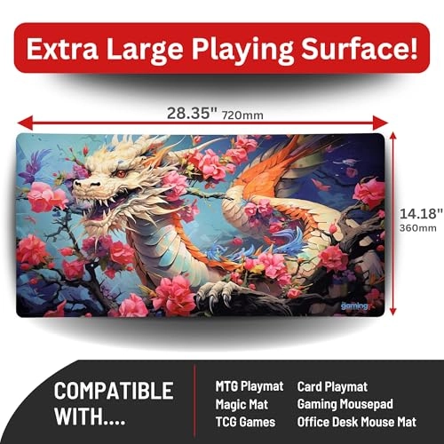 MTG Playmat Polyester Natural Rubber Gaming Mouse Pad - 72x36 cm