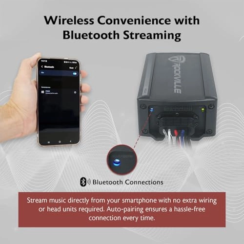 RZL7 - 6.5" 600W Kick Panel Speakers + PS20 - 2-Channel IP65 Bluetooth Amplifier