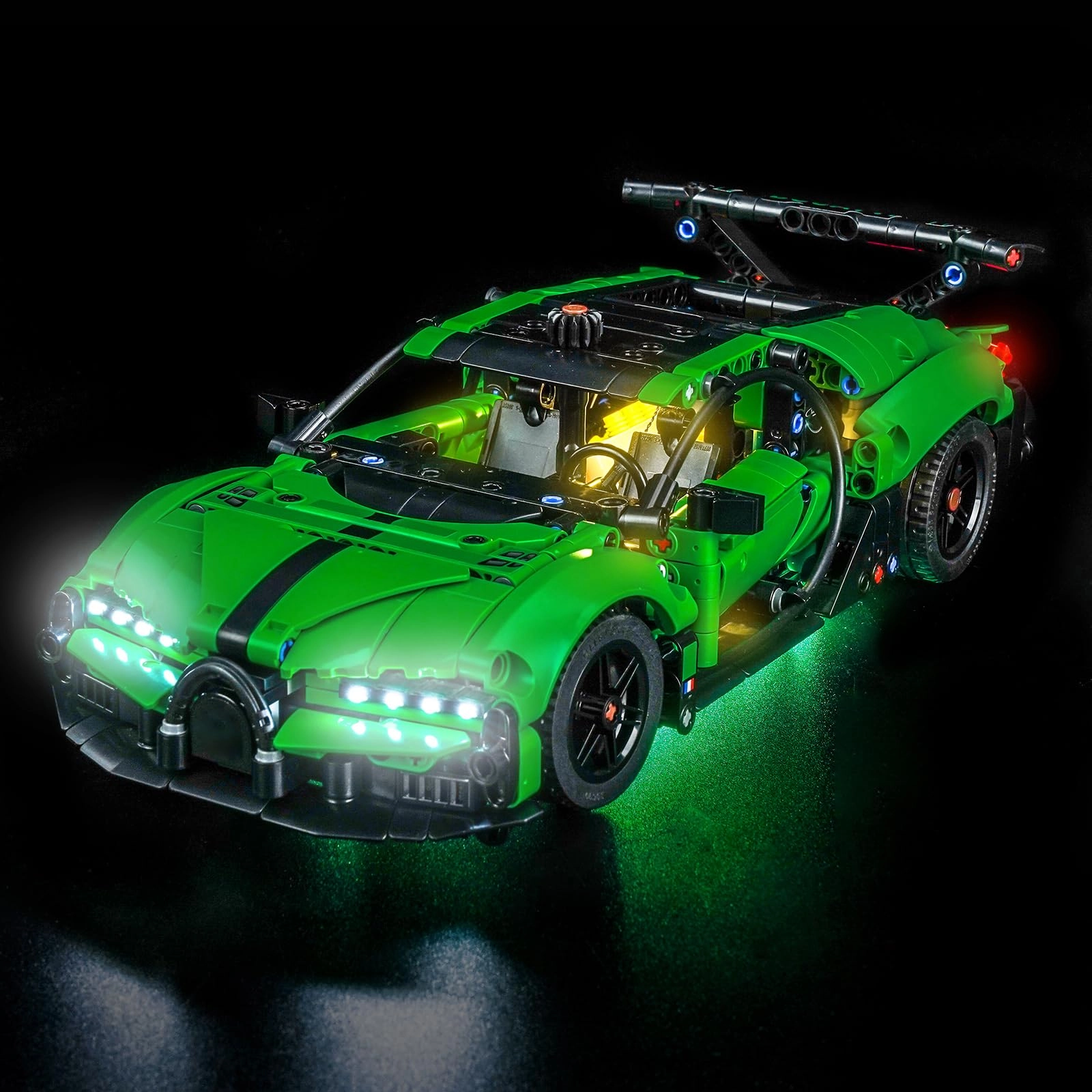 LocoLee Lego Light kit Compatible with Green Bugatti Chiron Pur Sport Hypercar (42241) - Technic