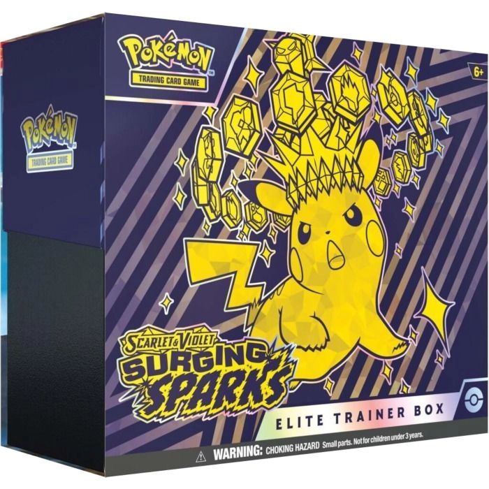 Pokémon Surging Sparks Elite Trainer Box - Sealed Booster Packs Card Sleeves