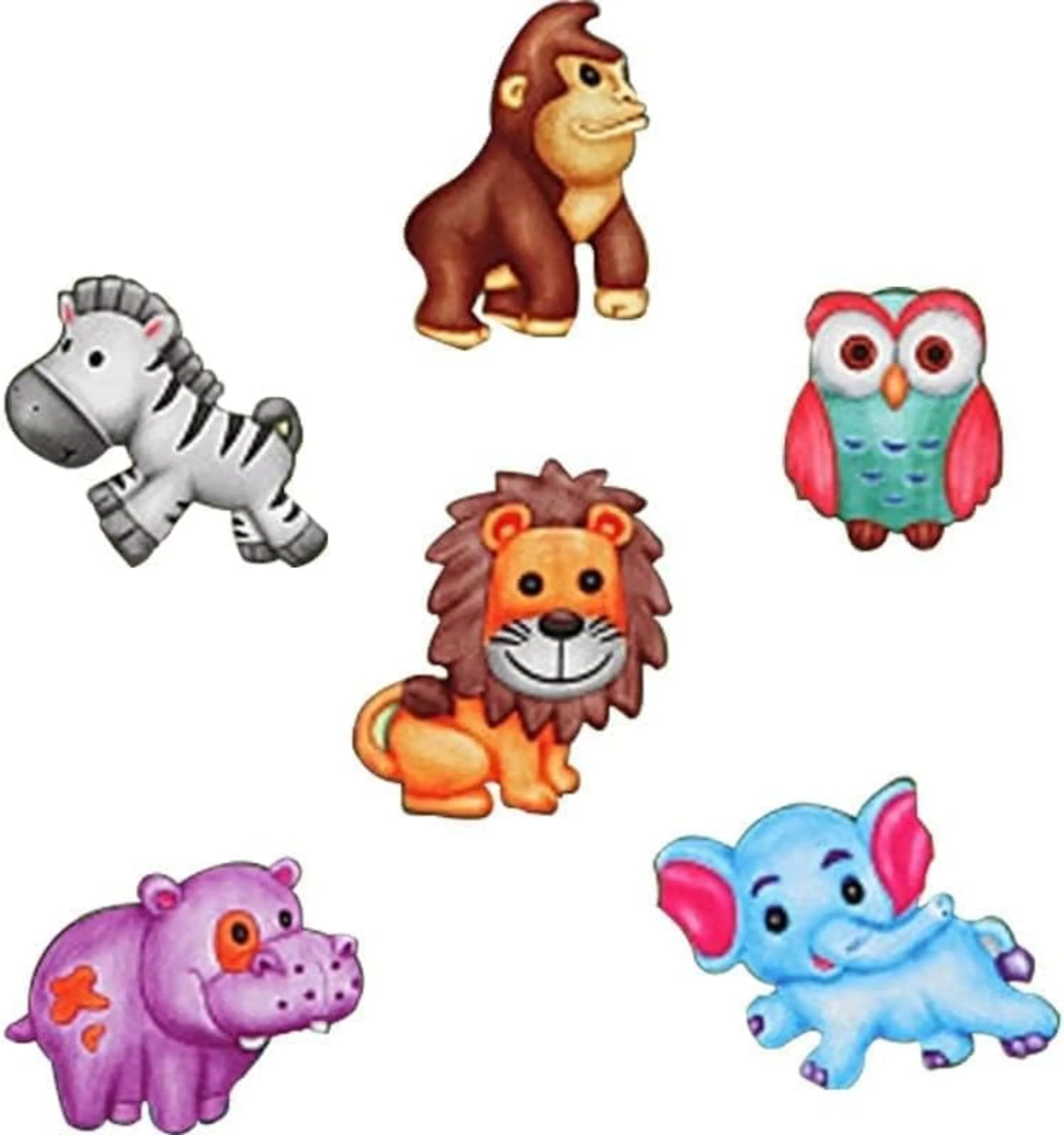 Mould & Paint Fridge Magnet DIY Painting Kit - Wild Animals 5+ years