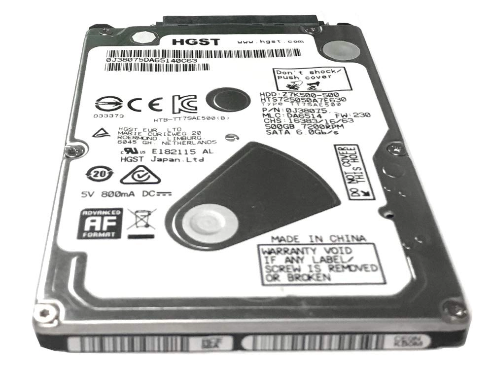 Travelstar Z7K500 2.5" 7200rpm 32MB SATA 6Gb/s (HTS725050A7E630) - 500GB