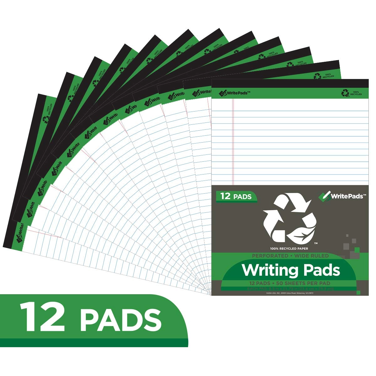 Legal Note pads 8.5-x-11.75-inch - Lined 600 Sheets