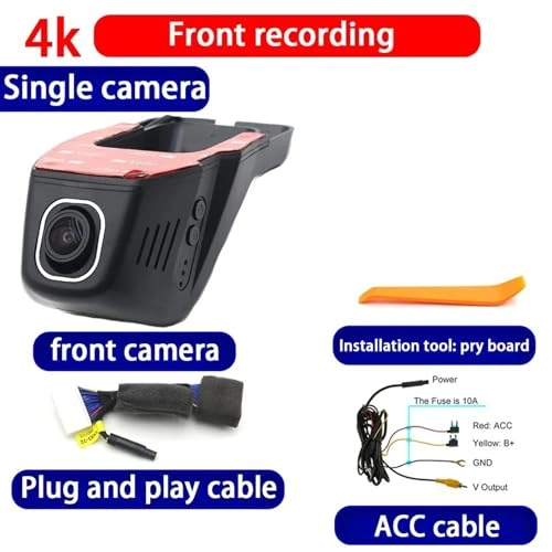 Dash Cam - 4K 2160P for Toyota Land Cruiser 200 J200 LC200 2012-2021 With 128G SD Card