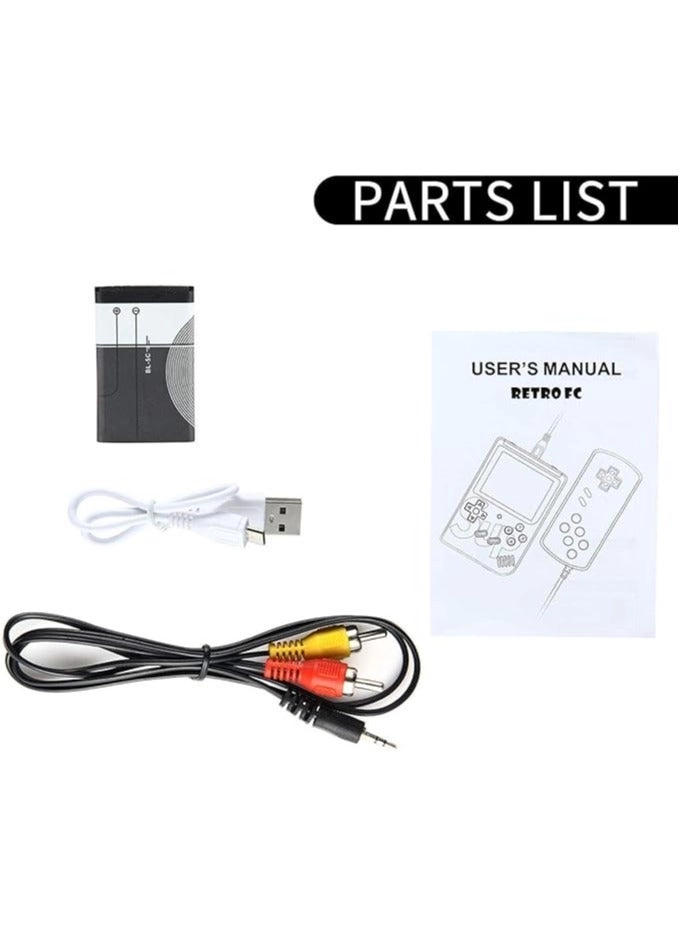 Handheld Game Console - 400 Built-in Games 3-Inch Color Screen Rechargeable Battery