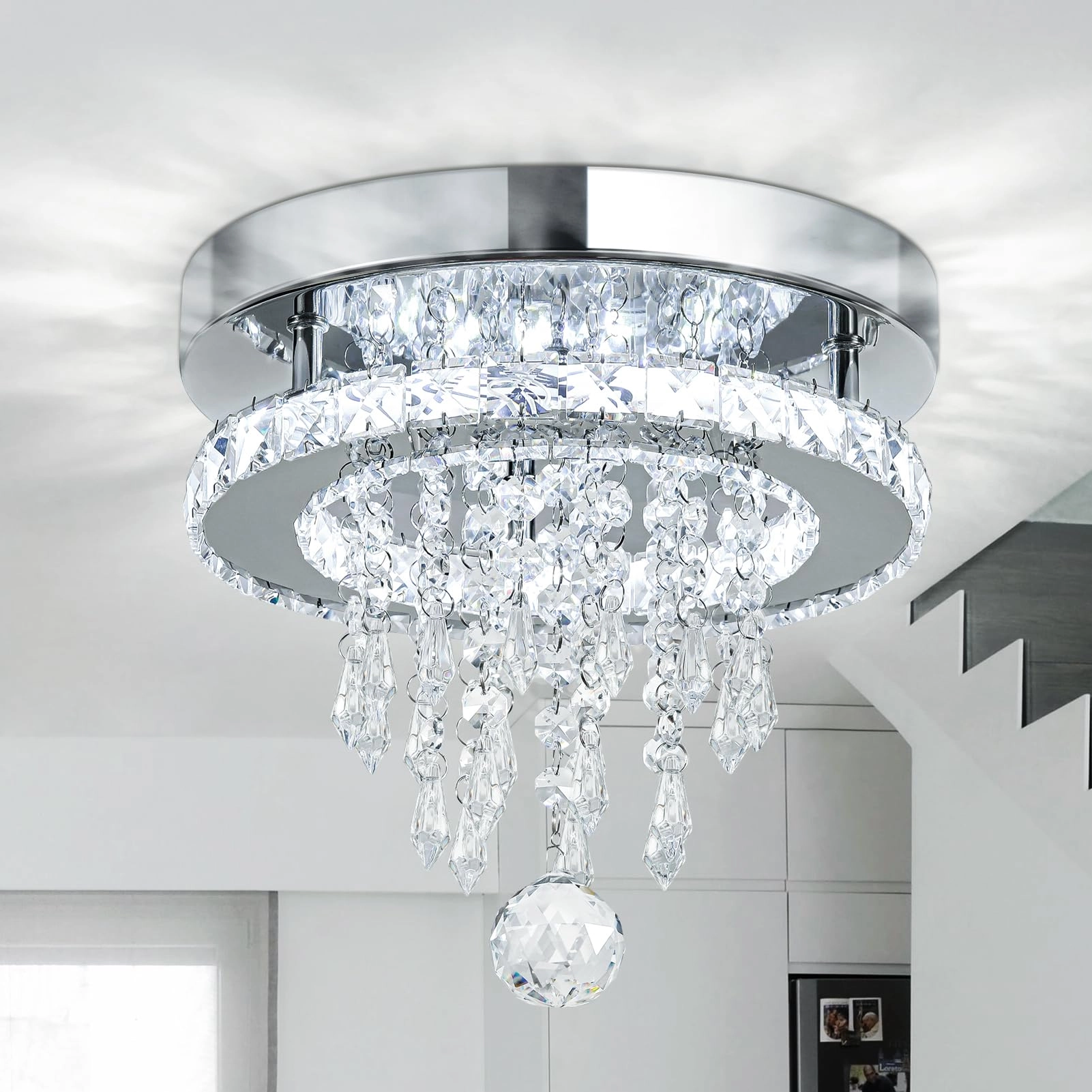 Crystal Ceiling Light - 3000k-6000k Dimmable