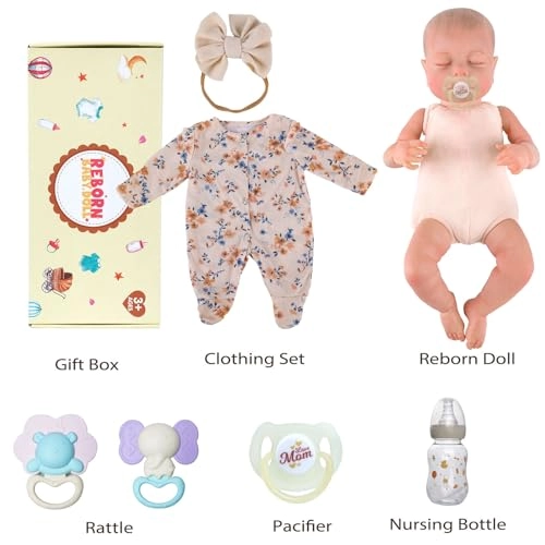 Dara Reborn Baby Doll - 20 Inch Vinyl Brown Hair Ages 3+