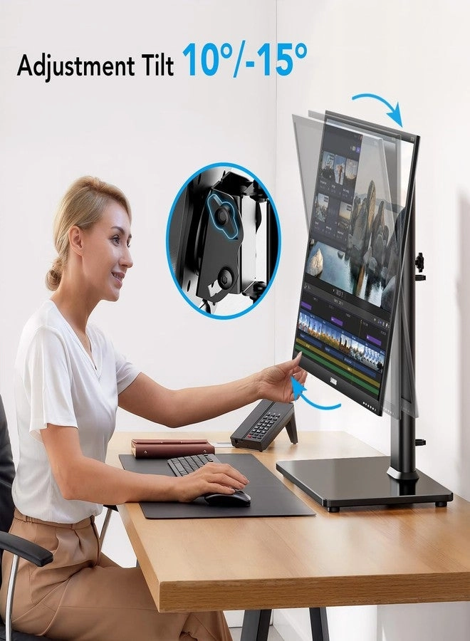 Single Monitor Desk Stand - Single 13 inch to 32 inch VESA 75x75mm or 100x100mm