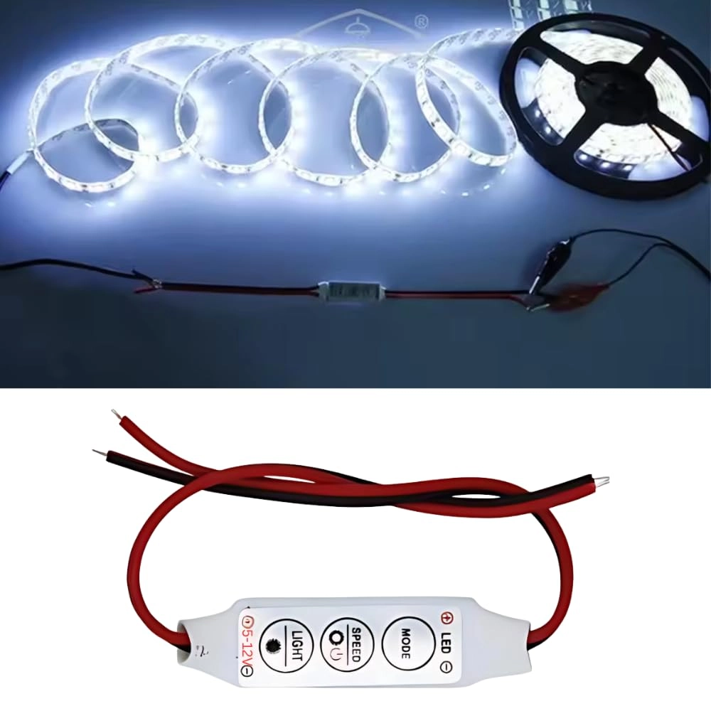 Dimmer Single LED Strip Light Amplifier Controller - 3 Keys 12V 3 Pcs