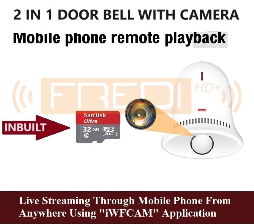 WiFi Door Bell Hidden Camera - 32GB 1080P