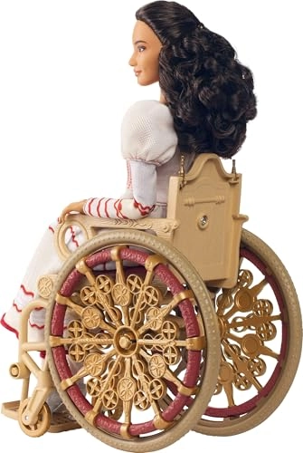 Nessarose Fashion Doll - Brown Curly Hair Gold Wheelchair