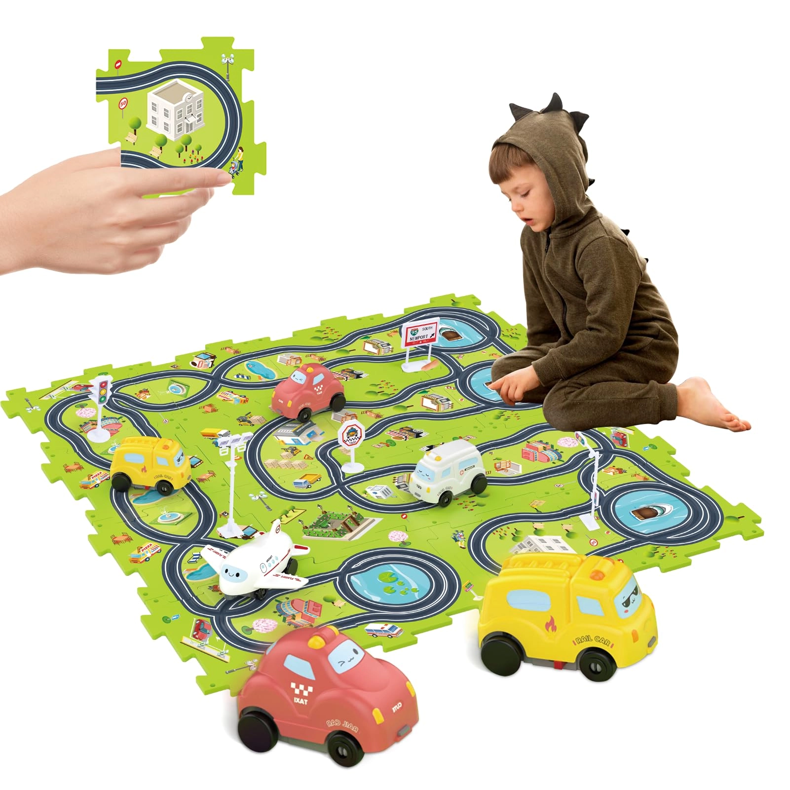 XINLONG Puzzle Track Car Set - 3-5 16 pieces