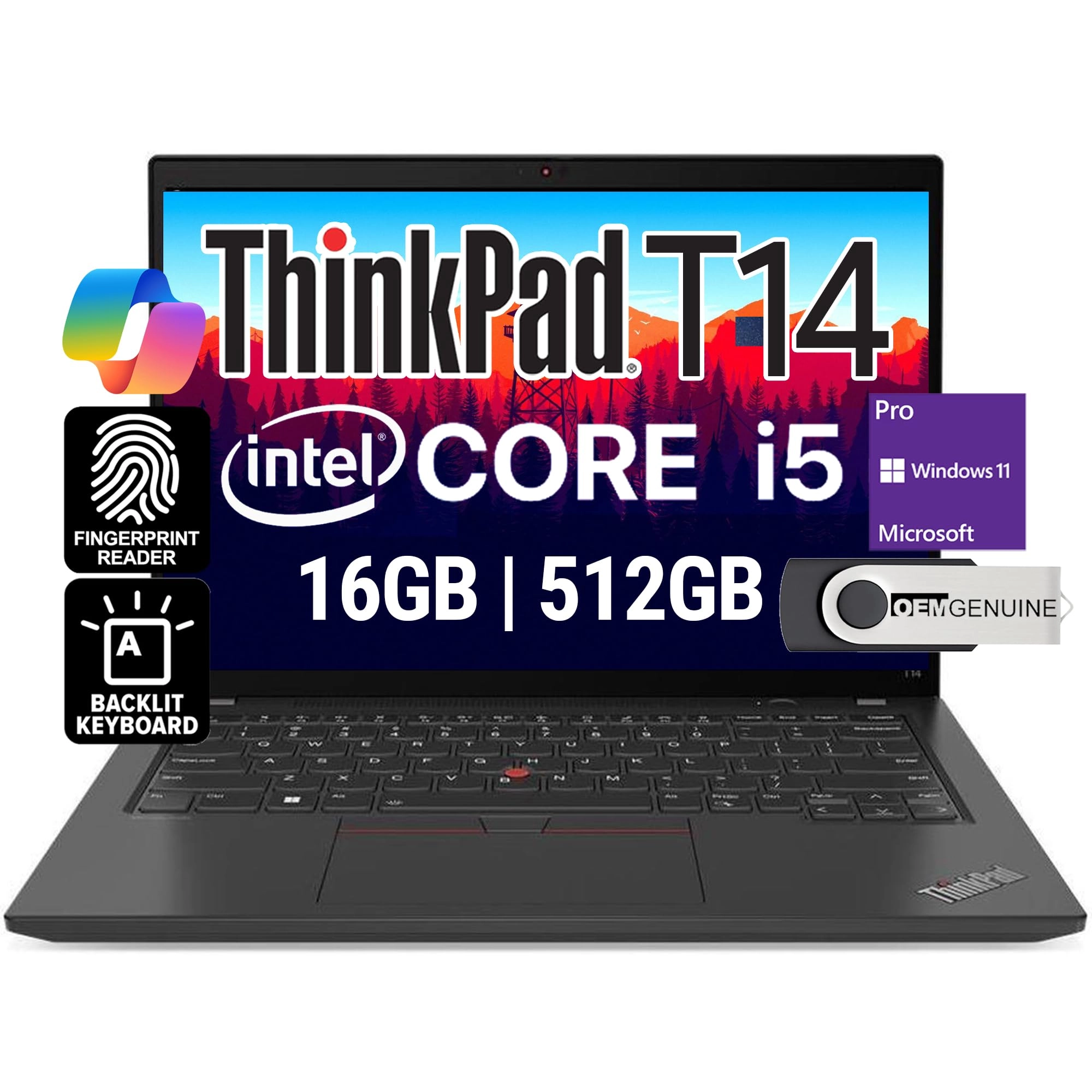 ThinkPad T14 - 14'' i5-1335U 16GB DDR4 512GB SSD